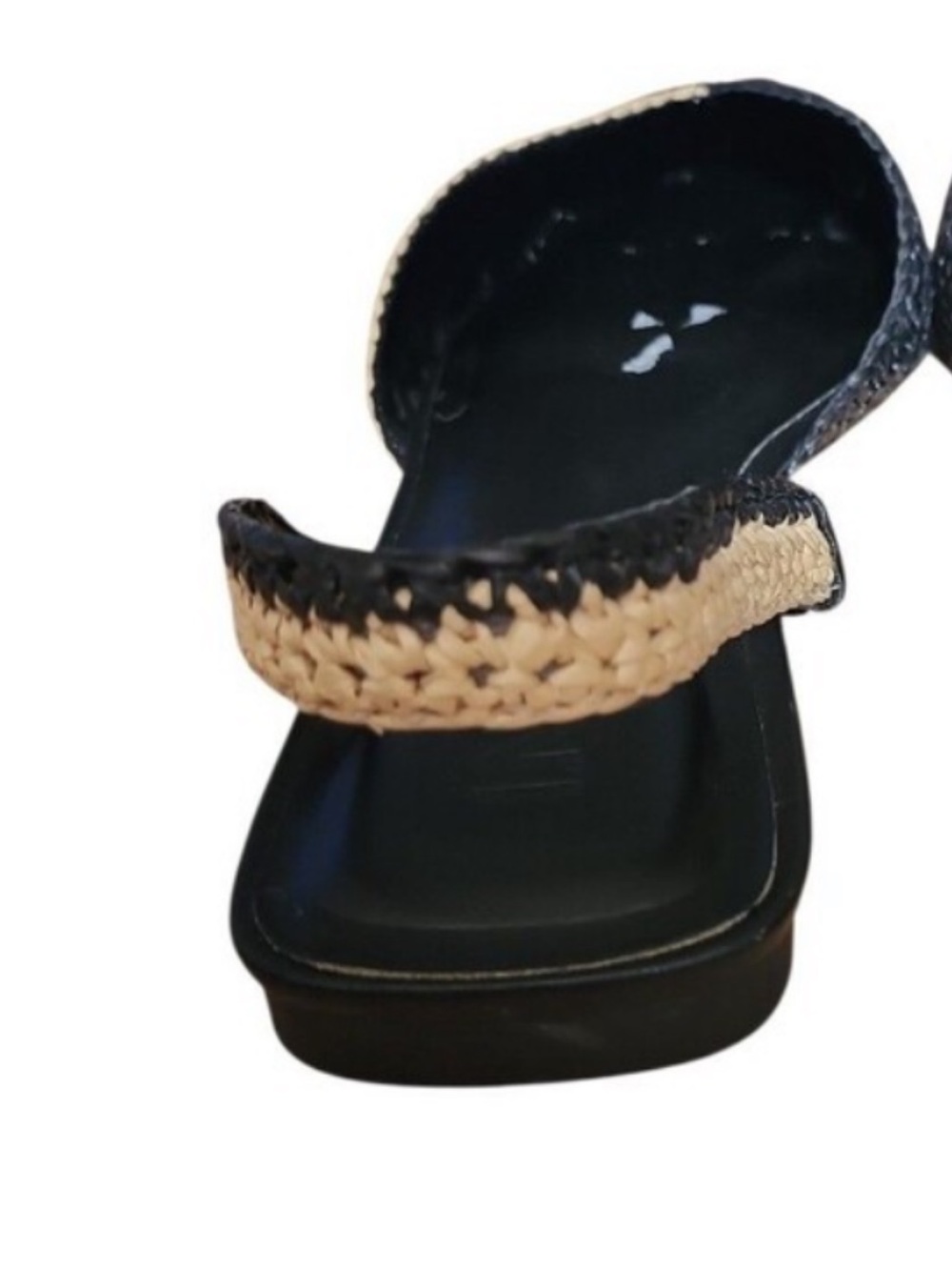 New! INC International Concepts Black & Beige Woven Pointed Flats - Picture 4 of 5
